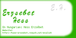 erzsebet hess business card