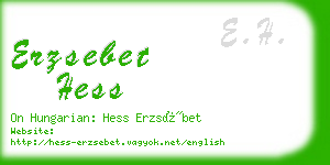 erzsebet hess business card
